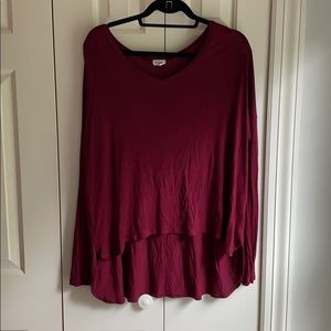 Tobi maroon long sleeve
